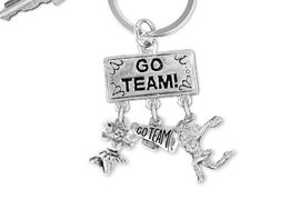 <Br>                 EXCLUSIVELY OURS!! <Br>            AN ALLAN ROBIN DESIGN!! <Br>               LEAD & NICKEL FREE!! <BR>  W20136KC - SILVER TONE "GO TEAM!" <BR>  CHEERLEADING THEMED KEY RING WITH <BR> "GO TEAM" MEGAPHONE & CHEERLEADERS <BR>          FROM $6.41 TO $14.25 2013