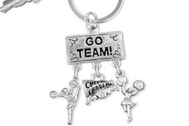 <Br>                  EXCLUSIVELY OURS!! <Br>             AN ALLAN ROBIN DESIGN!! <Br>                LEAD & NICKEL FREE!! <BR>   W20143KC - SILVER TONE "GO TEAM!" <BR>   CHEERLEADING THEMED KEY RING WITH <BR> CHEER MOM MEGAPHONE & CHEERLEADERS <BR>           FROM $6.41 TO $14.25 2013