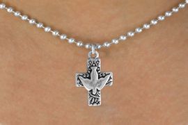 <bR>                EXCLUSIVELY OURS!!<BR> CLICK HERE TO SEE 120+ EXCITING<BR>    CHANGES THAT YOU CAN MAKE!<BR>               LEAD & NICKEL FREE!!<BR>W511SN - PEACE DOVE & CROSS ON<BR>     NECKLACE FROM $4.50 TO $8.35