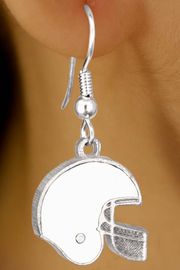 <br>        EXCLUSIVELY OURS!!!<BR>W10927E - WHITE FOOTBALL<br>           HELMET EARRINGS<br>            AS LOW AS $2.40