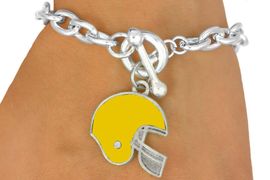 <Br>                    EXCLUSIVELY OURS!!!<BR>W11494B - YELLOW FOOTBALL HELMET<br>    TOGGLE BRACELET AS LOW AS $2.45