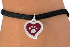 <BR>             LEAD AND NICKEL FREE!  <BR>              ASSEMBLED IN THE USA<BR>  CLICK HERE TO SEE 500+ EXCITING<BR>   CHANGES THAT YOU CAN MAKE!<BR>        W804SB - RED AND SILVER<BR>              PAW HEART & BRACELET<Br>                FROM $4.50 TO $8.35