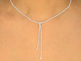 <BR>                    LEAD AND NICKEL FREE!!<BR> W9630NE - GENUINE AUSTRIAN CRYSTAL<br>     THIN DANGLE NECKLACE & EARRINGS<br>               SET FROM $21.94 TO $40.50