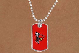 <Br>                LEAD & NICKEL FREE!!<Br>          STERLING SILVER PLATED!!<bR>W13743N - LICENSED UNIVERSITY OF<Br> LOUISVILLE "CARDINALS"  DOG TAG<bR>MASCOT NECKLACE AS LOW AS $3.50