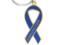 <bR> W13341KC - DOWN SYNDROME<Br>AWARENESS RIBBON KEY CHAIN<Br>                 AS LOW AS $2.70  &#169;2015