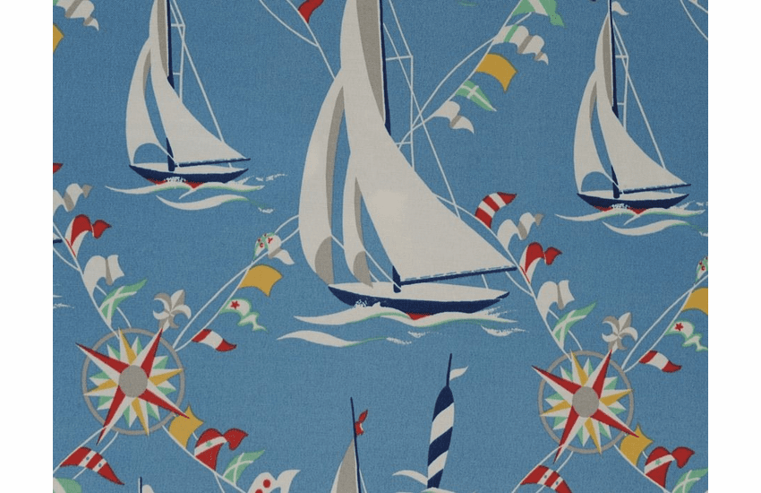10 yards set sail ocean /indoor-outdoor fabric