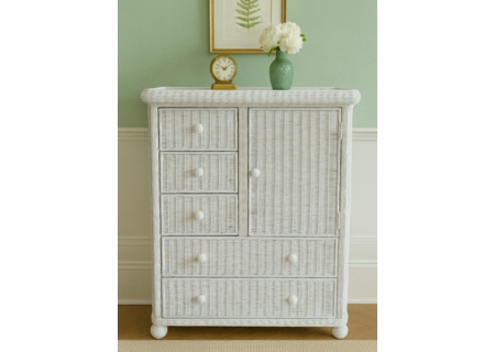5 Drawer 1 Door Wicker Chest - Elana