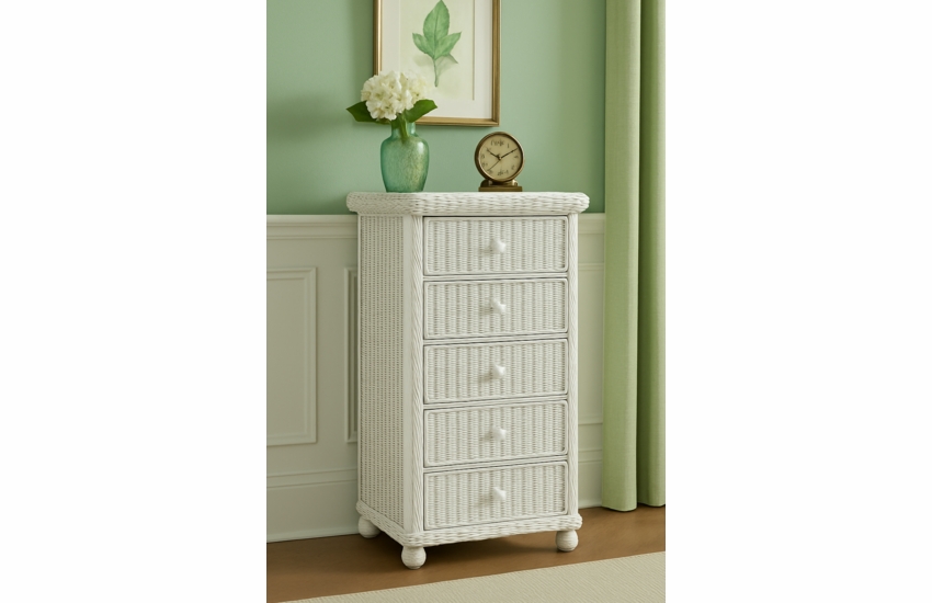 5 Drawer Wicker Dresser - Elana
