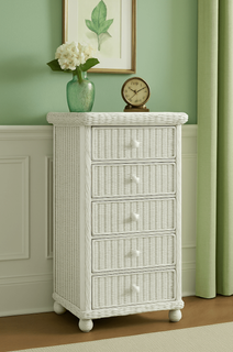 5 Drawer Wicker Dresser - Elana