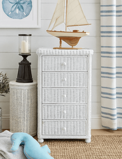 5 Drawer Wicker Dresser - Elana