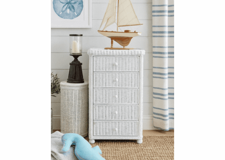 5 Drawer Wicker Dresser - Elana