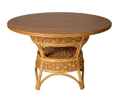 Panama Seagrass 48 Inch Round Dining Table