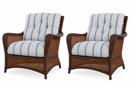 Lloyd Flanders Grand Traverse Quickship Replacement Cushions - (2 Chairs In Sunbrella Unwind Sky)