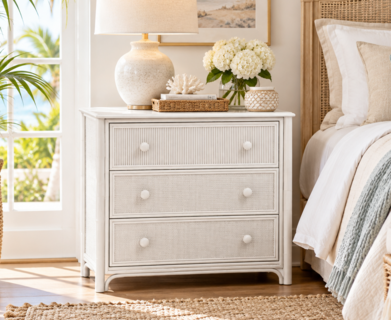 Braxton Culler Summer Retreat Wicker Three Drawer Dresser (Available in 30 Finish Choices)