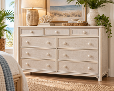 Braxton Culler Summer Retreat Wicker Nine Drawer Dresser (Available in 30 Finish Choices)