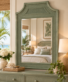 Braxton Culler Summer Retreat Wicker Mirror (Available in 30 Finish Choices)