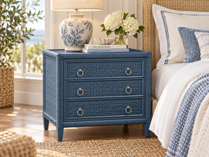 Braxton Culler Naples Wicker Three Drawer Chest (Available in 30 Finish Choices)