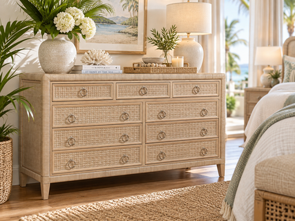 Braxton Culler Naples Wicker Nine Drawer Dresser (Available in 30 Finish Choices)