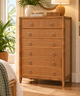 Braxton Culler Naples Wicker Seven Drawer Chest (Available in 30 Finish Choices)