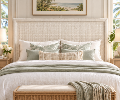 Braxton Culler Naples Wicker Queen Panel Headboard (Available in 30 Finish Choices)