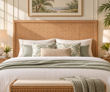 Braxton Culler Naples Wicker King Panel Headboard (Available in 30 Finish Choices)