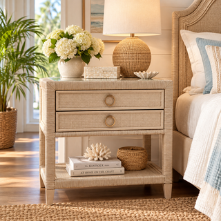 Braxton Culler Sabal Bay Wicker Two Drawer Nightstand (Available in 30 Finish Choices)