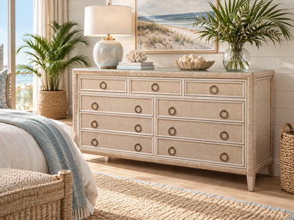 Braxton Culler Sabal Bay Wicker Nine Drawer Dresser (Available in 30 Finish Choices)