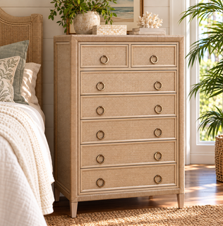 Braxton Culler Sabal Bay Wicker Seven Drawer Chest (Available in 30 Finish Choices)