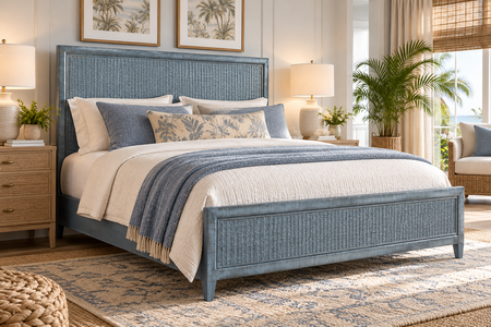 Braxton Culler Naples Queen Wicker Complete Bed (Available in 30 Finish Choices)