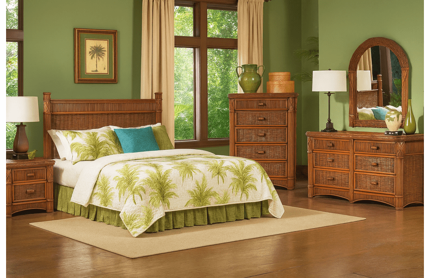 Barbados Rattan Bedroom Set of 5