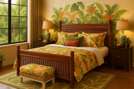 Barbados Rattan King Size bed 