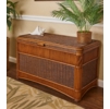 Barbados Wood Lined  Rattan Storage Trunk Large