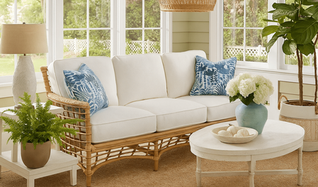 Braxton Culler Bridgehampton Rattan Sofa