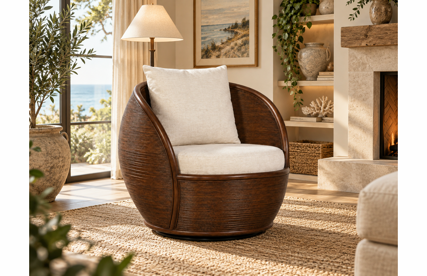 Braxton Culler Bali Swivel Accent Chair (Available in 30 Finish Choices)