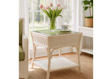 Braxton Culler Boca End Table With Glass Top