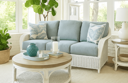 Braxton Culler Bodega Bay Rattan Sofa