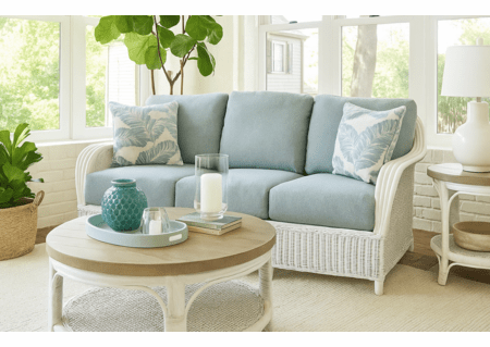 Braxton Culler Bodega Bay Rattan Sofa