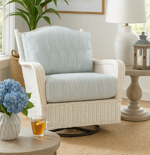 Braxton Culler Bodega Bay Rattan Swivel Glider Chair