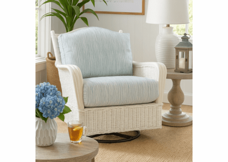 Braxton Culler Bodega Bay Rattan Swivel Glider Chair