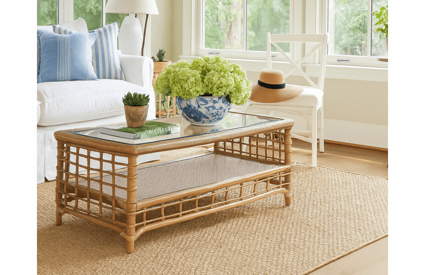 Braxton Culler Bridgehampton Rattan Coffee Table