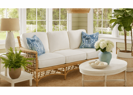 Braxton Culler Bridgehampton Rattan Sofa