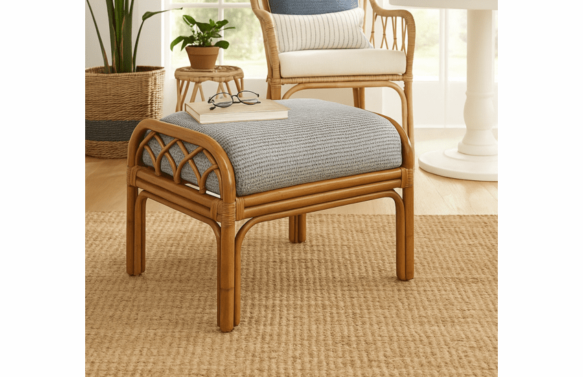 Braxton Culler Edgewater Rattan Ottoman