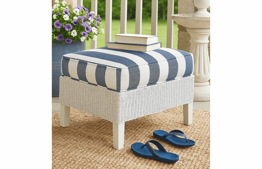 Braxton Culler Gibraltar Wicker Ottoman