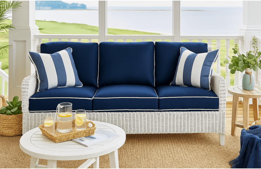 Braxton Culler Gibraltar Wicker Sofa