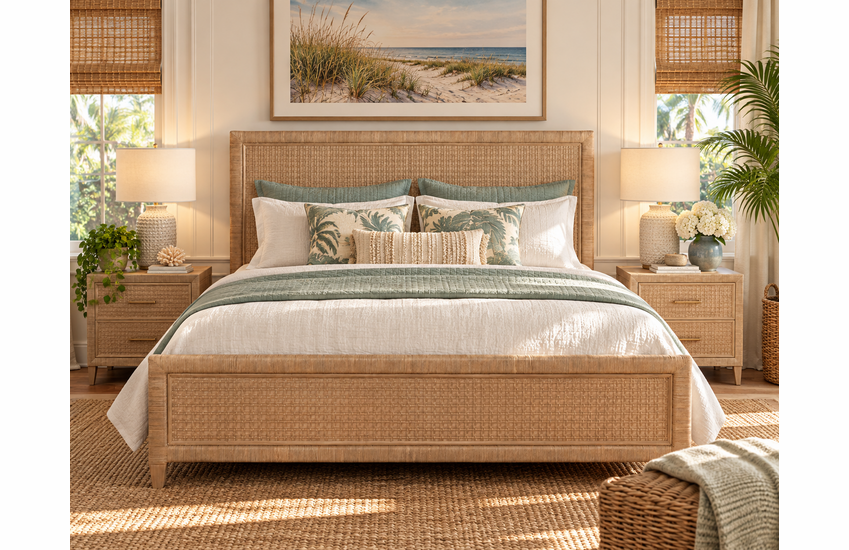 Braxton Culler Naples King Wicker Complete Bed (Available in 30 Finish Choices)