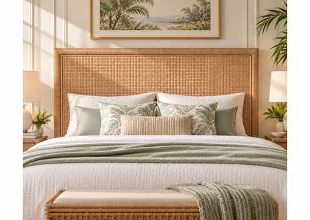 Braxton Culler Naples Wicker King Panel Headboard (Available in 30 Finish Choices)