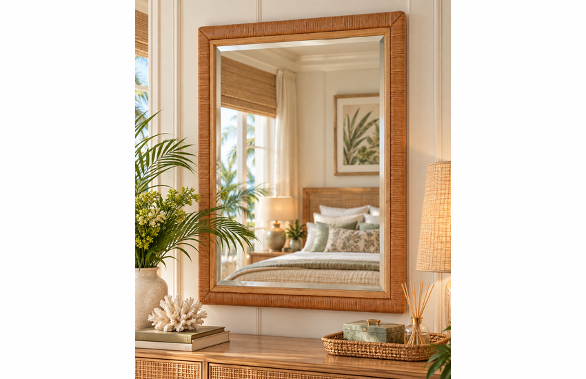 Braxton Culler Naples Wicker Mirror (Available in 30 Finish Choices)