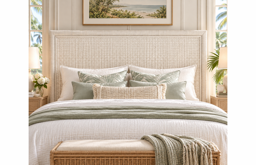 Braxton Culler Naples Wicker Queen Panel Headboard (Available in 30 Finish Choices)