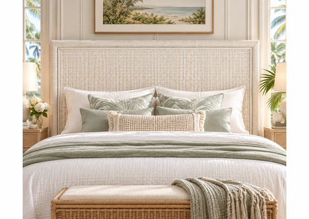 Braxton Culler Naples Wicker Queen Panel Headboard (Available in 30 Finish Choices)