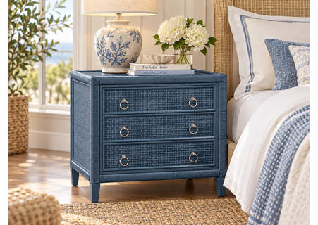 Braxton Culler Naples Wicker Three Drawer Chest (Available in 30 Finish Choices)